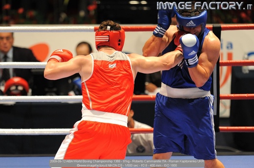 2009-09-12 AIBA World Boxing Championship 1368 - 91kg - Roberto Cammarelle ITA - Roman Kapitonenko UKR